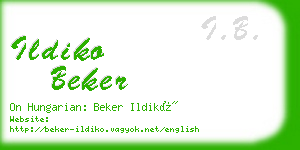 ildiko beker business card